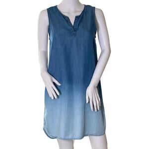 Denim Dress, Short, Soft and Sleeveless, Beach, Lunch, Lounge, Ladies Small